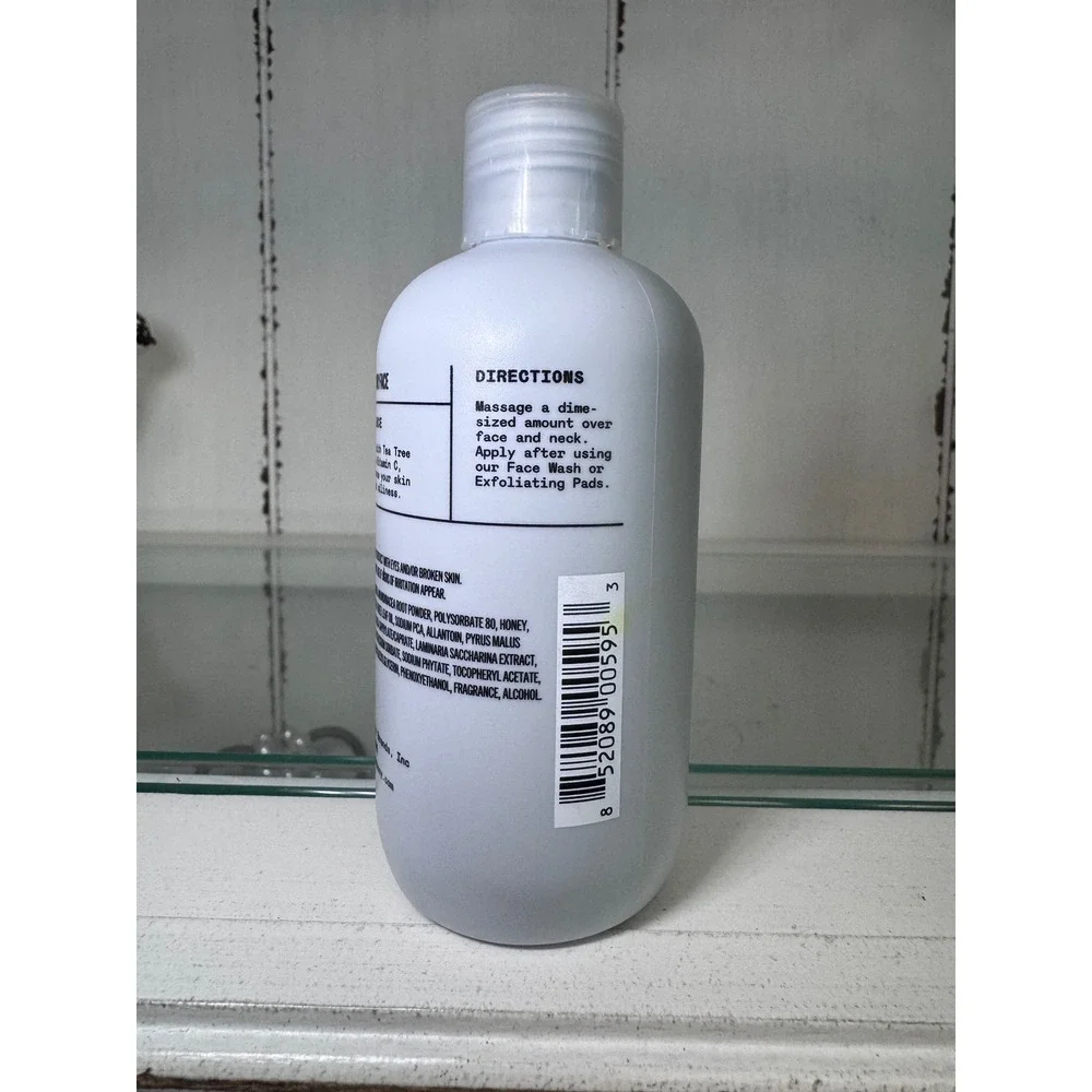 Bevel Face Gel Hydrating Moisturizer with Vitamin C and Tea Tree Oil 4oz 120ml